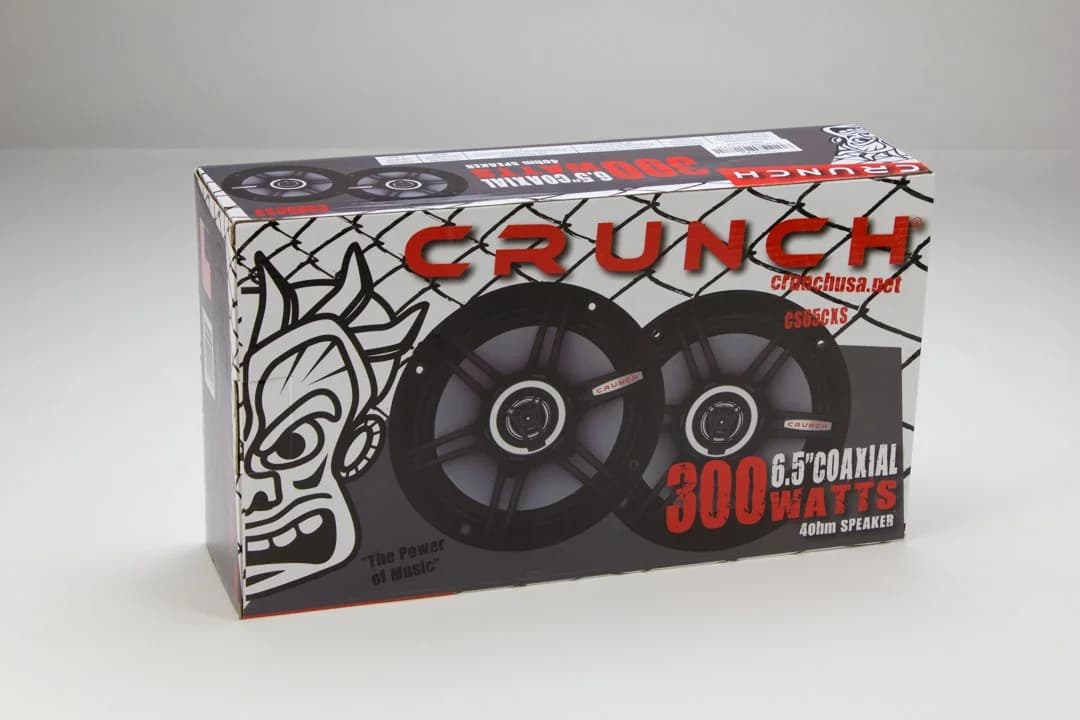 CRUNCH 6.5" 300W 3-Way Car Speakers (2 Speakers)!