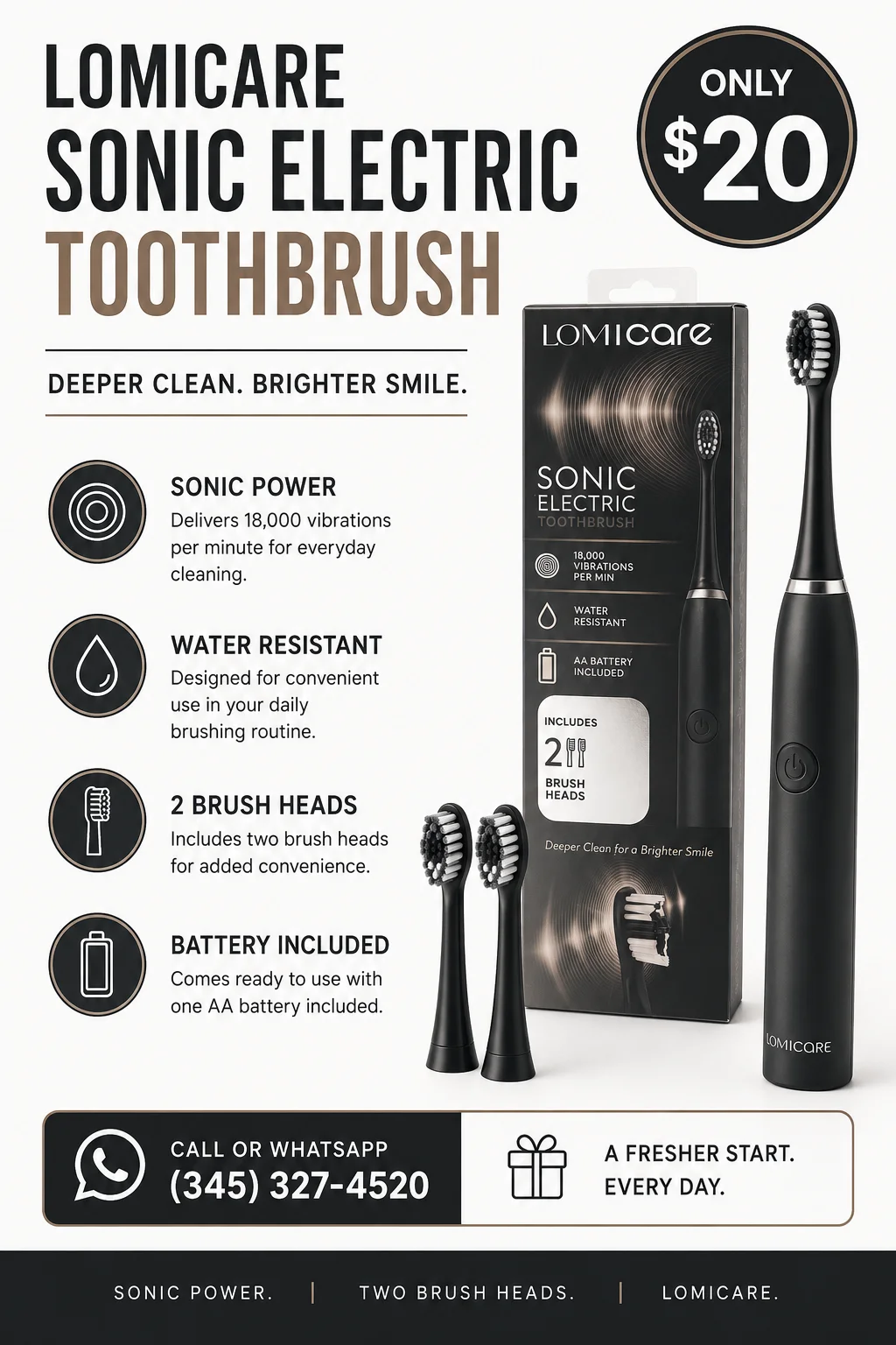 Lomicare Sonic Electric Toothbrush