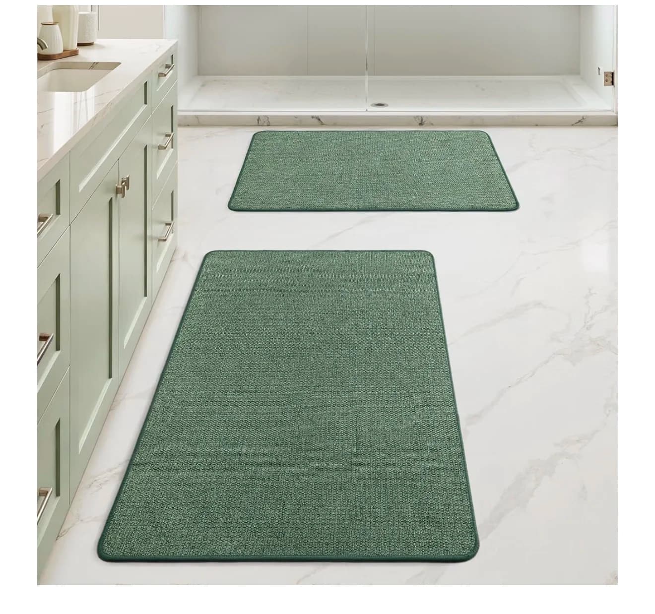 MIULEE Bathroom Rug Set of 2 – Green
