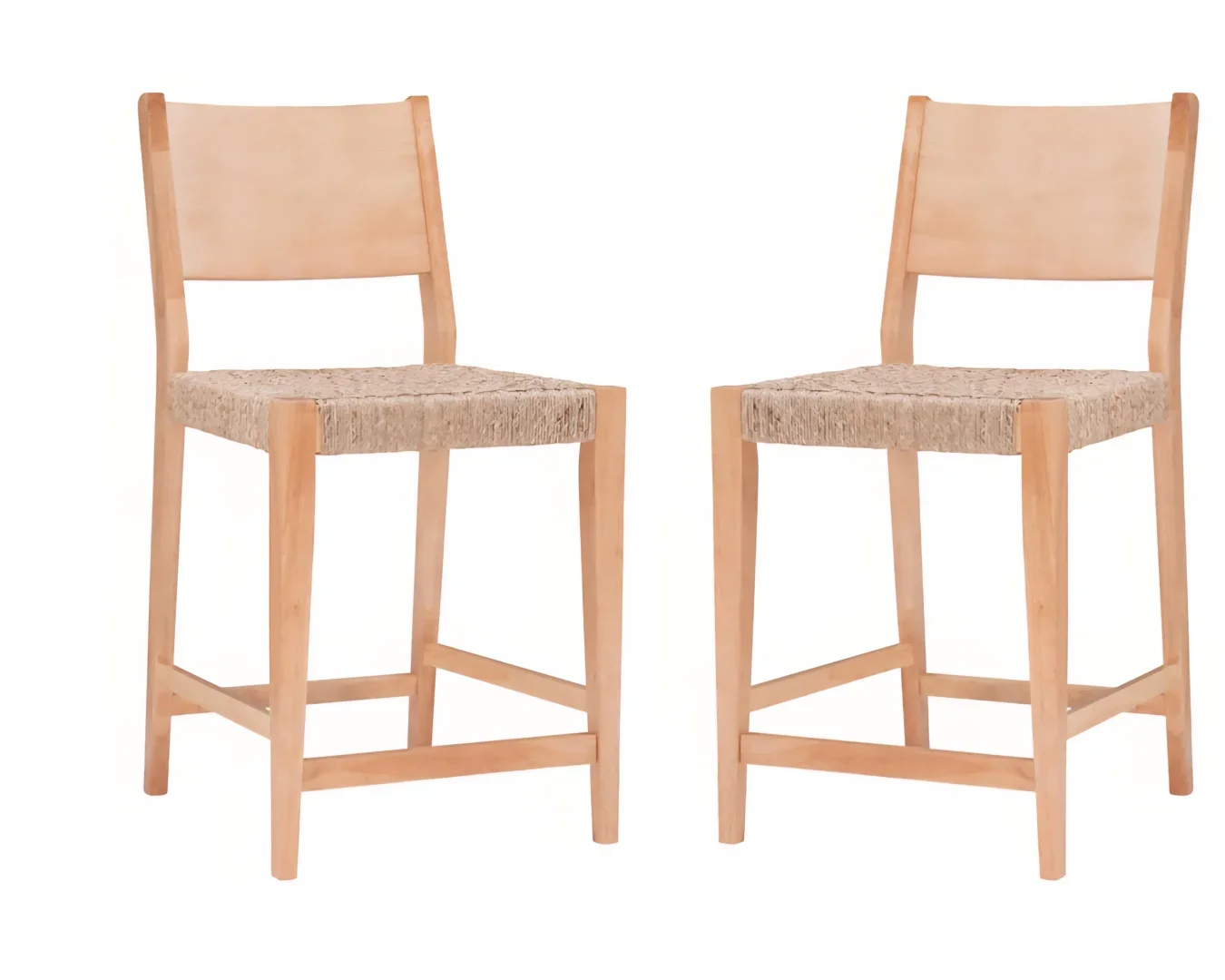 Solid Wood Counter Stools Set of 2 – 24-Inch Seat