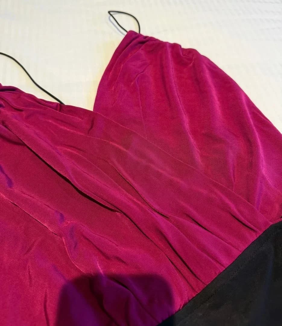 Animale Bodysuit Medium Fuchsia Open Back