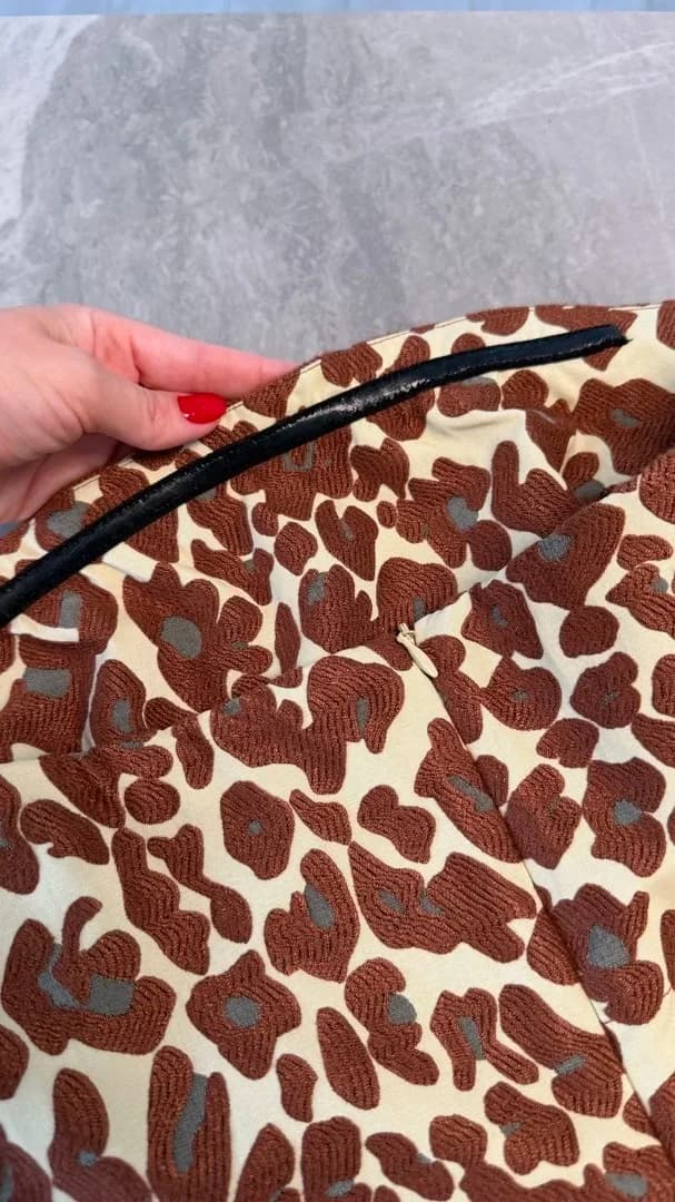 Animale Strapless Leopard Print Top Size M