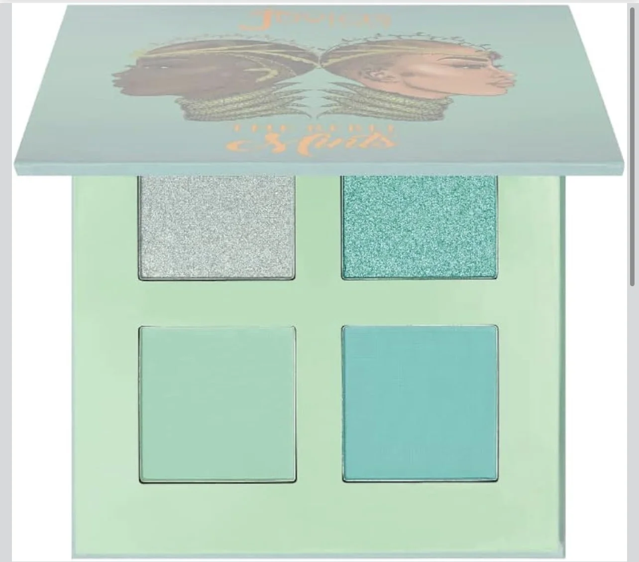 Juvia's Place Rebel Quad Mint Eyeshadow Palette - Shades of 4.