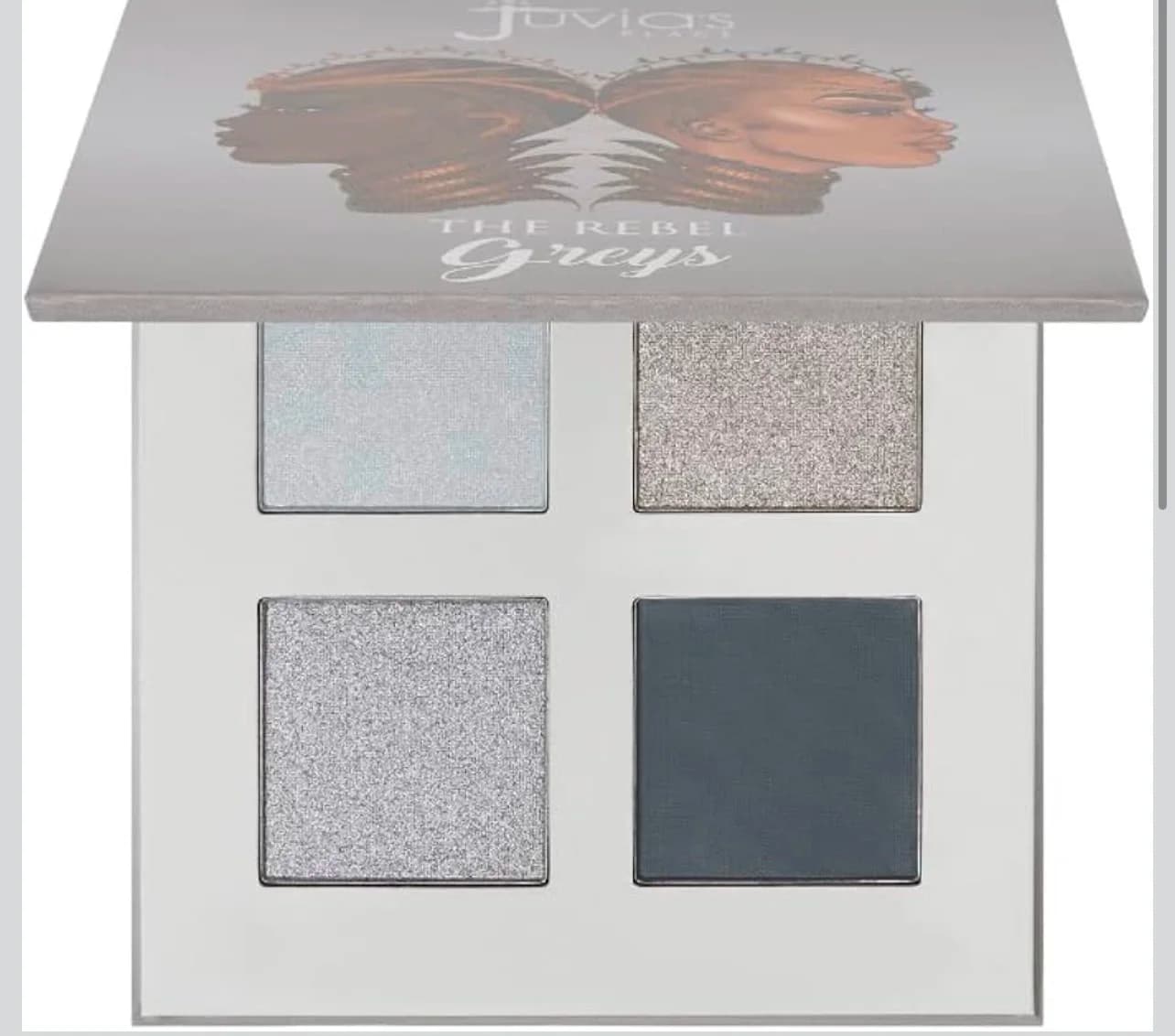 Juvia's Place Rebel Quad Grey Eyeshadow Palette, Shades of 4, Eye Makeup