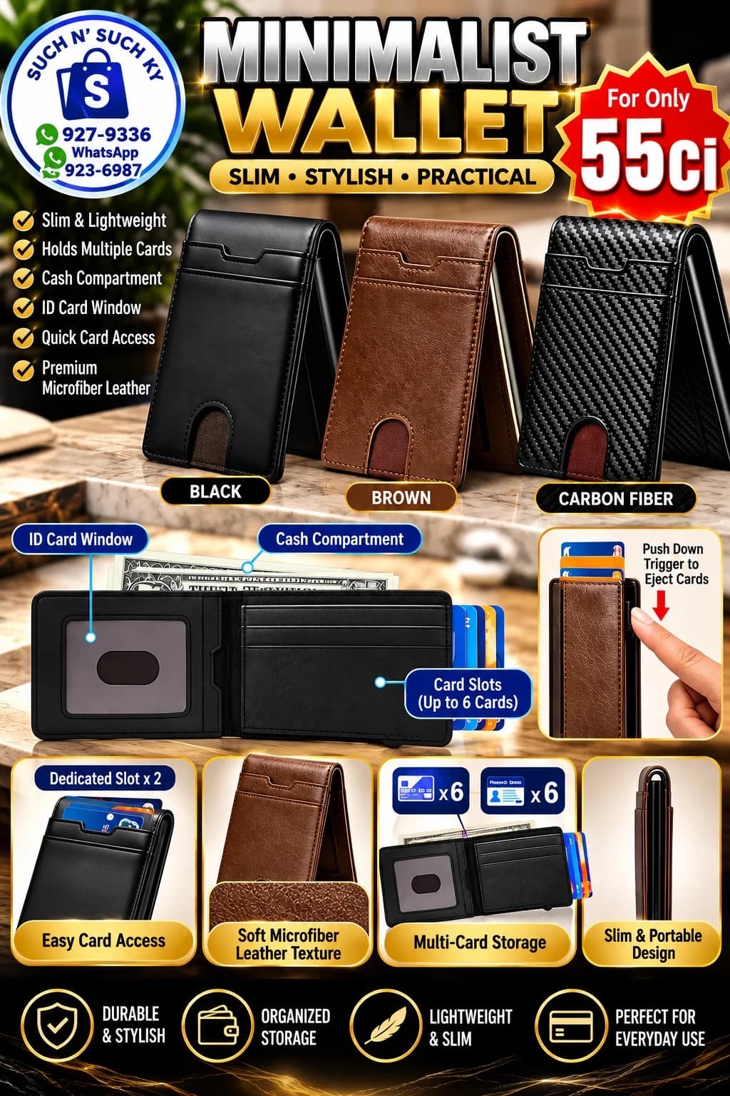 Alim RFID-Blocking Minimalist Wallet for Men
